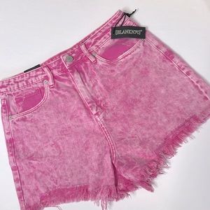 Blank NYC Shorts Women’s The Reeve High Rise Ribcage Pink Faded NWT